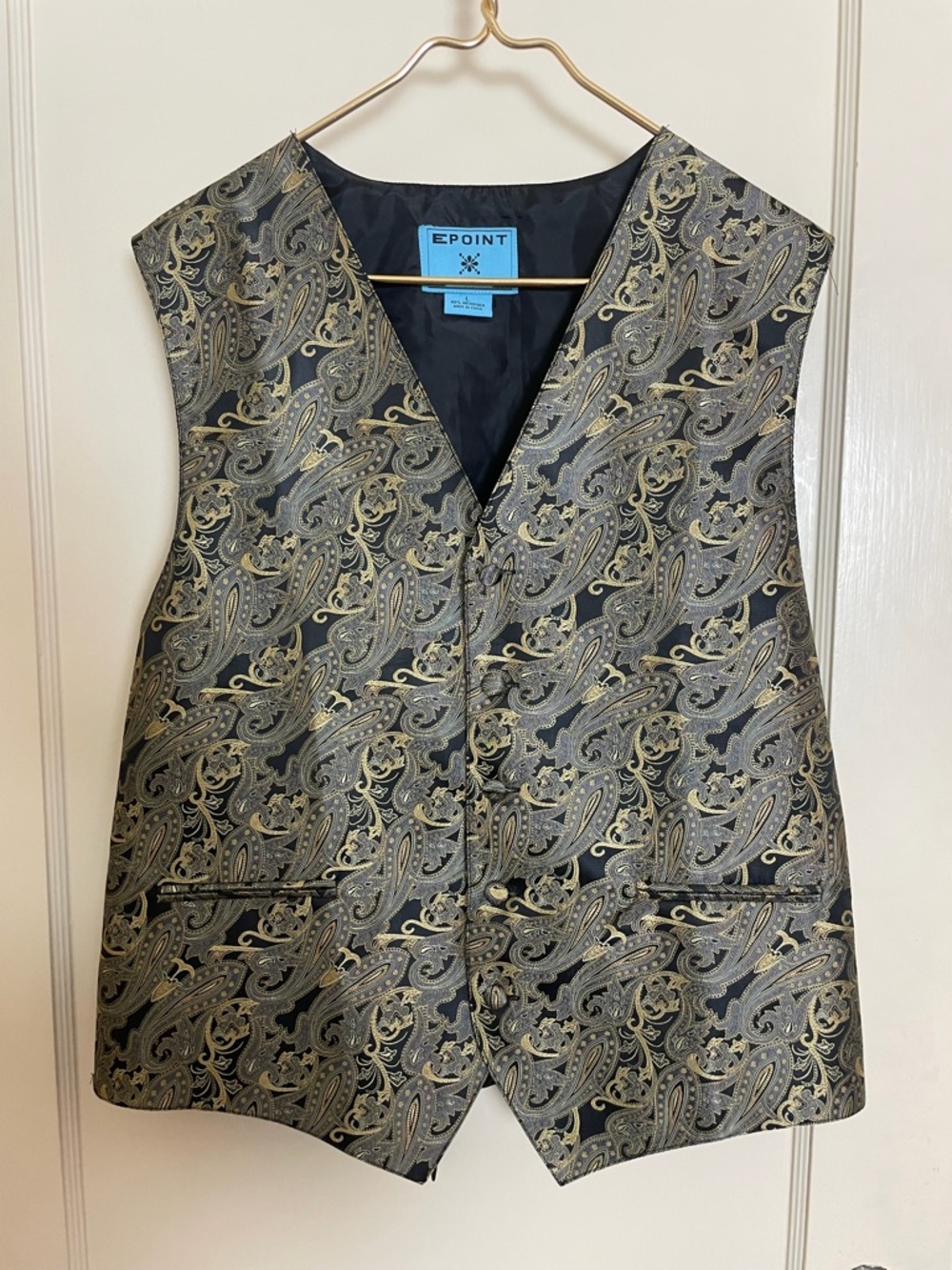 EPOINT Brocade Paisley Waistcoat Vest